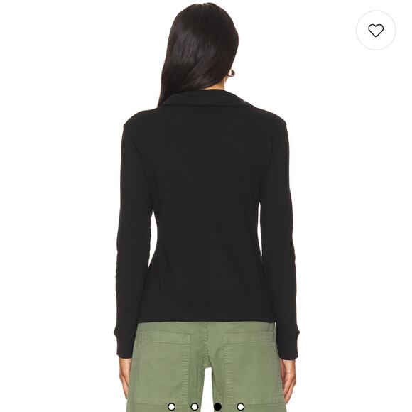 Nilli Lotan Liam Jersey Shirt Button Front Shirt Charcoal Black Size S NWOT - Picture 4 of 11